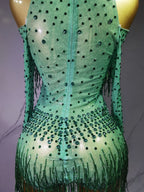 Rave Outfit with Fringe and Beading