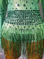 Rave Outfit with Fringe and Beading