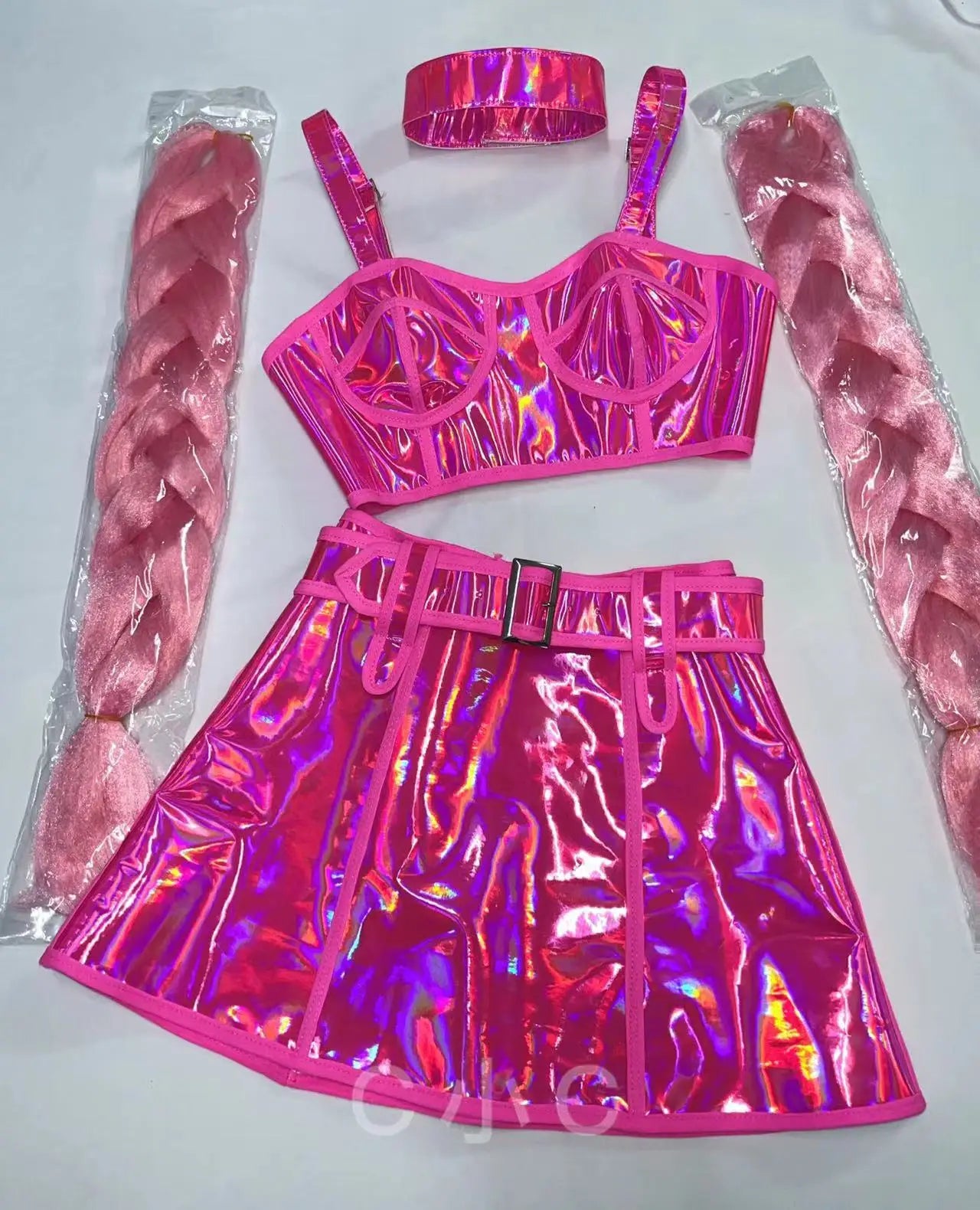 Holographic Outfit for Rave - Trendy Set