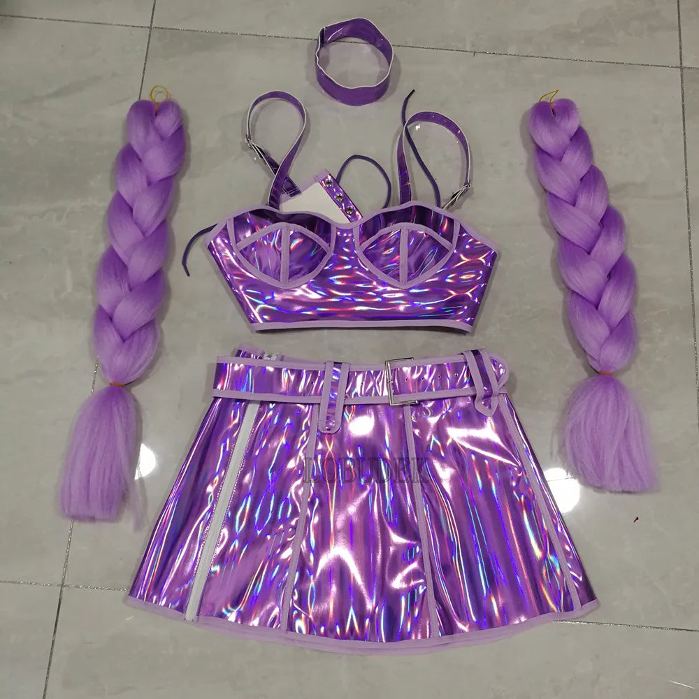 Holographic Outfit for Rave - Trendy Set