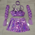 Holographic Outfit for Rave - Trendy Set