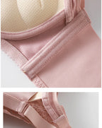 LuckeLadybug LLC Push Up Bra in soft pink with padded cups and adjustable straps for comfort
