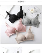 LuckeLadybug LLC Lace Push Up Bra in Black, Gray, Pink, and Beige for Enhanced Bust Shape