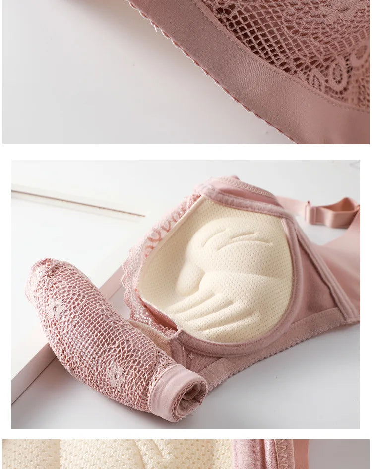 LuckeLadybug LLC Push Up Bra with Lace Detailing and Soft Foam Padding for Comfortable Support