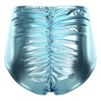 Iridescent Rave Shorts with Bow Detail