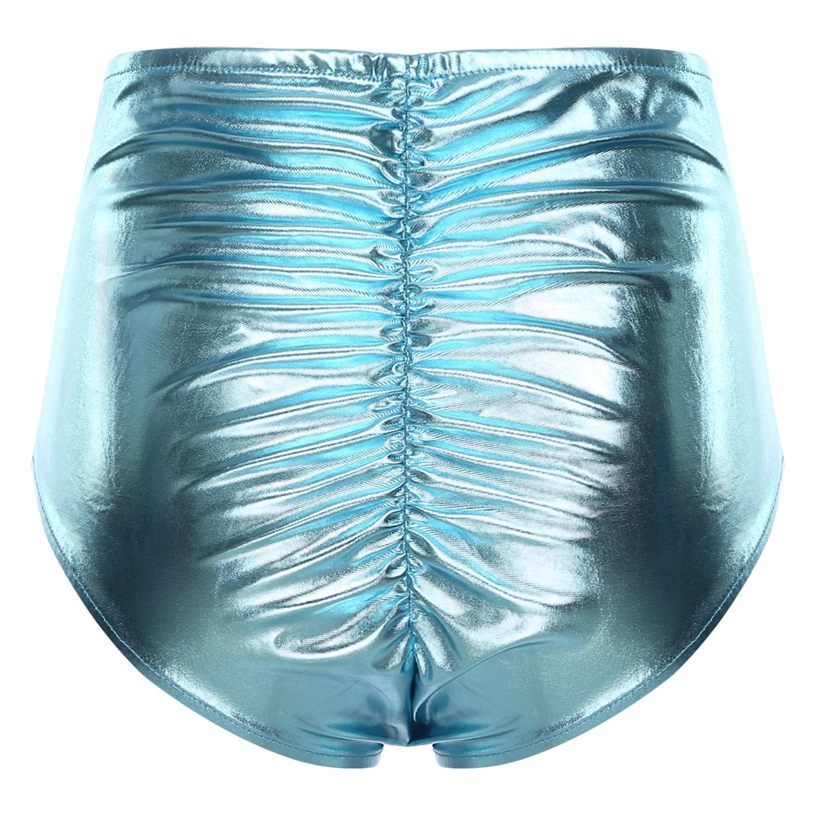 Iridescent Rave Shorts with Bow Detail