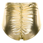 Iridescent Rave Shorts with Bow Detail