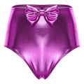 Iridescent Rave Shorts with Bow Detail