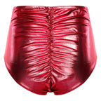 Iridescent Rave Shorts with Bow Detail