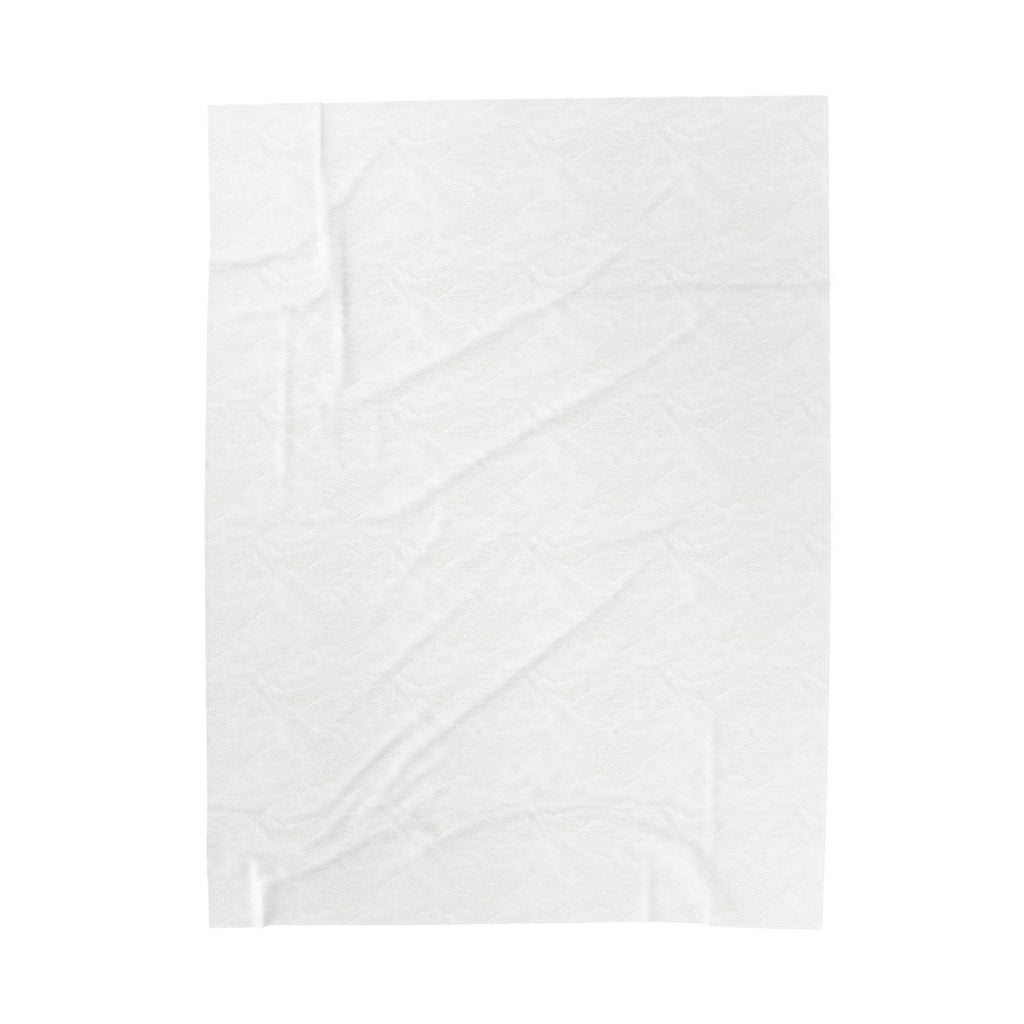 LuckeLadybug all over prints tropical palm print blanket in light subtle white design