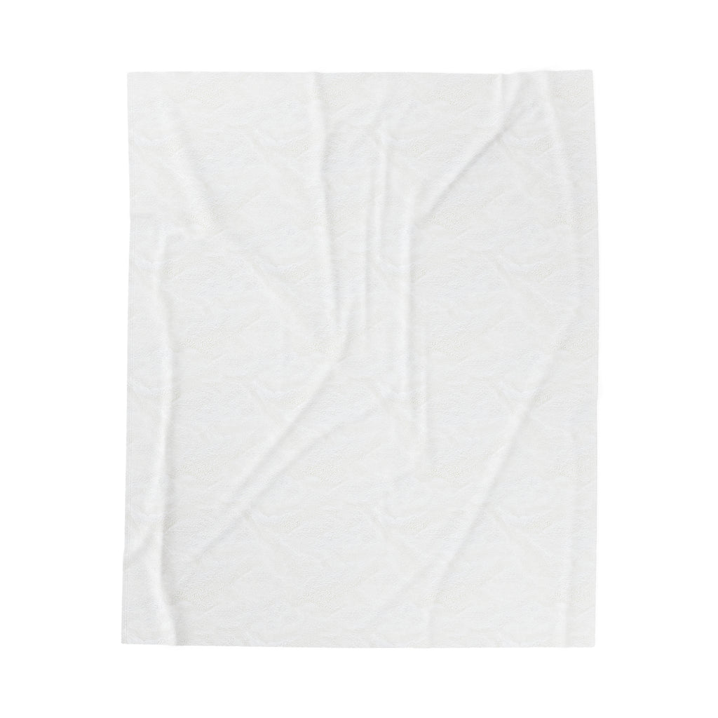 LuckeLadybug tropical palm print blanket in white with subtle palm leaf pattern all over print