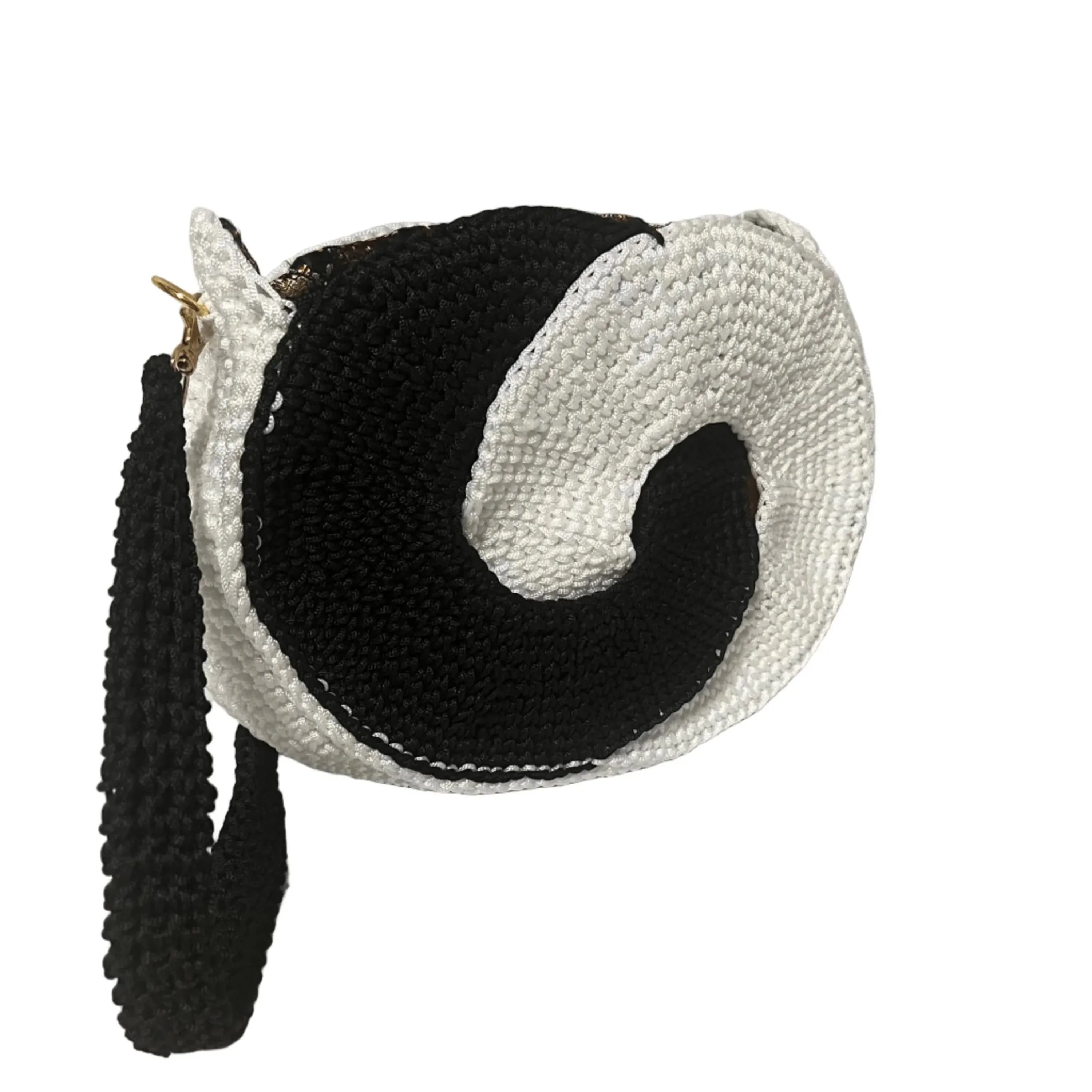 Yin & Yang Harmony African Handmade Crochet Sling Purse