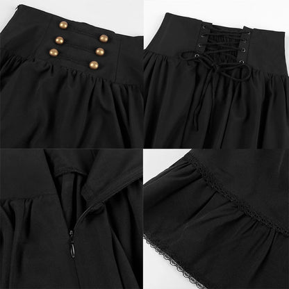 Victorian Maxi Skirt For Women Corset Dress