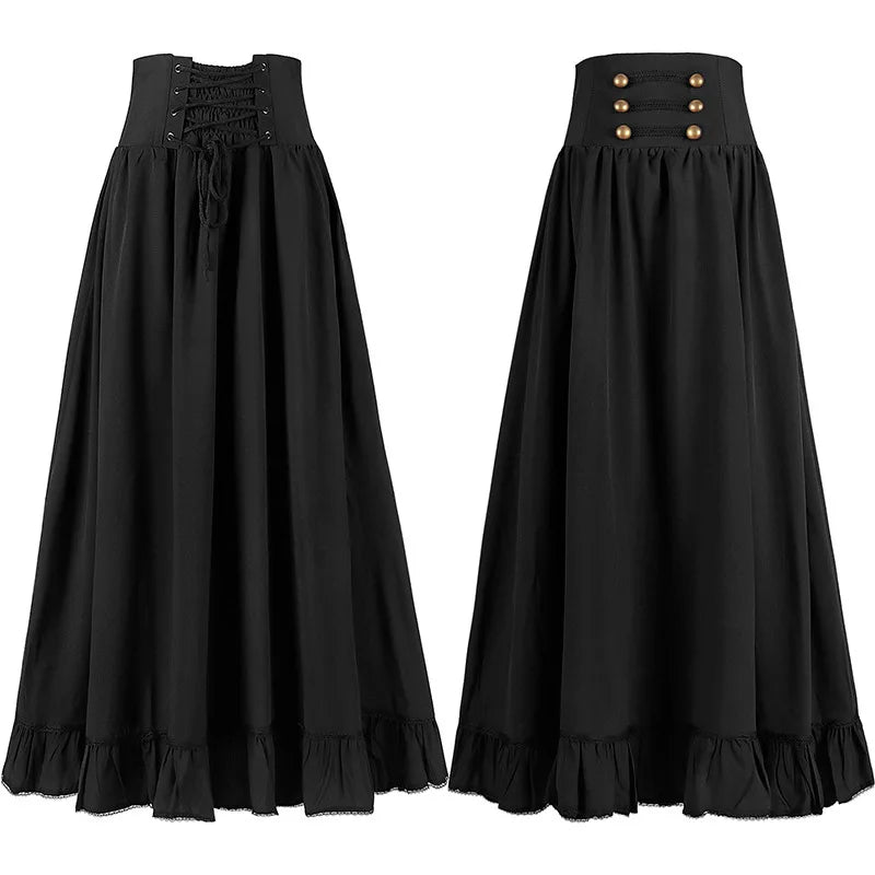 Victorian Maxi Skirt For Women Corset Dress