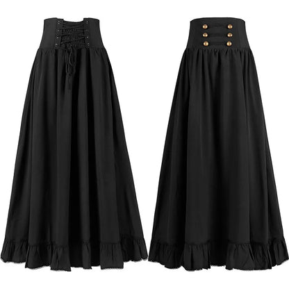 Victorian Maxi Skirt For Women Corset Dress