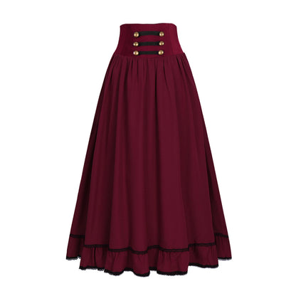 Victorian Maxi Skirt For Women Corset Dress