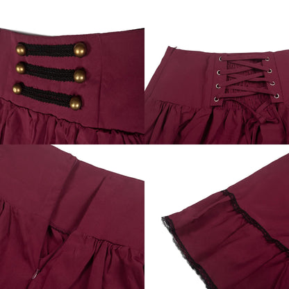 Victorian Maxi Skirt For Women Corset Dress