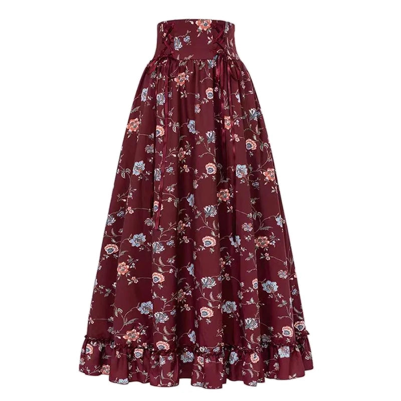 Victorian Maxi Skirt For Women Corset Dress