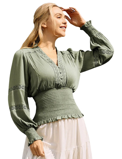 Vintage Renaissance Blouse For Women