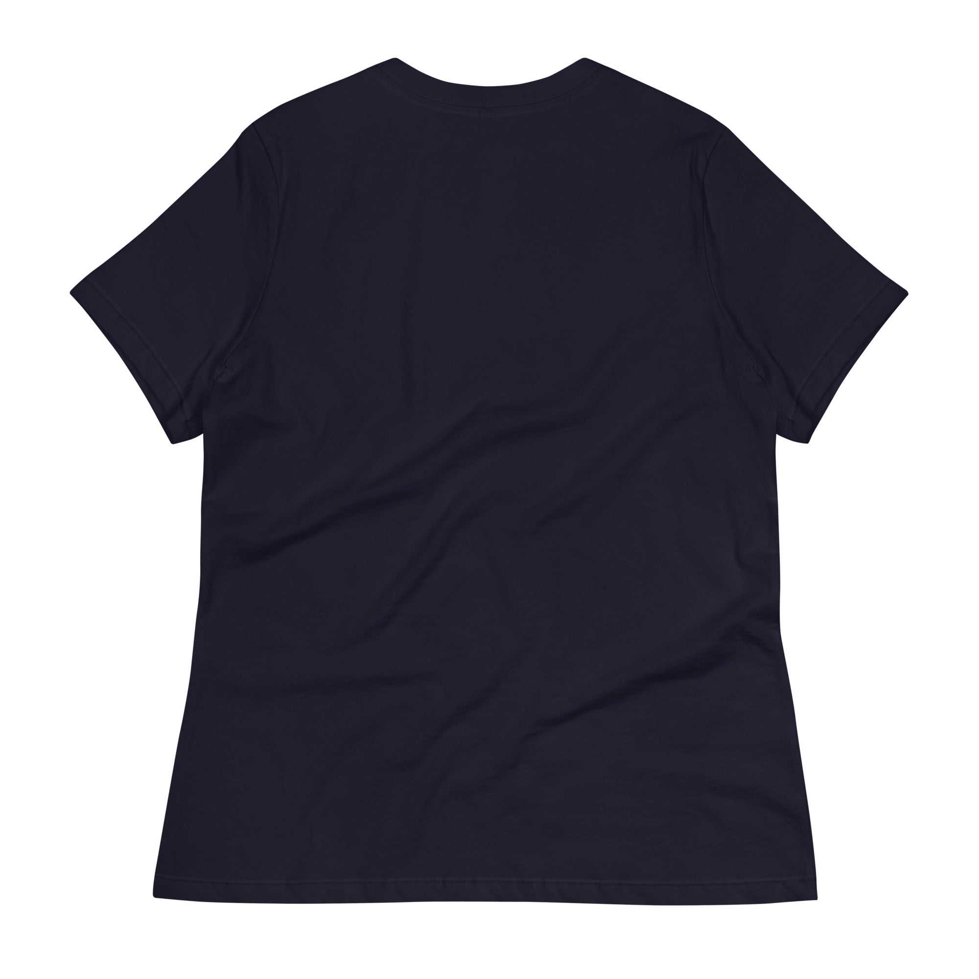 Back view of LuckeLadybug weekend mode t-shirt in navy blue, perfect for casual outings.
