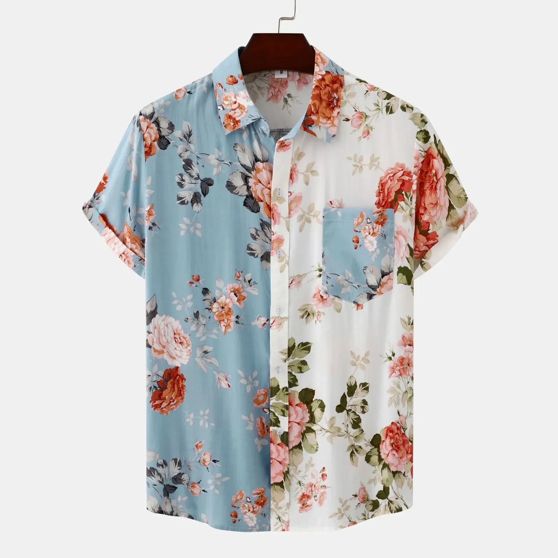 LuckeLadybug LLC Floral Western Shirt Plus Size with Short Sleeves and Colorful Designs