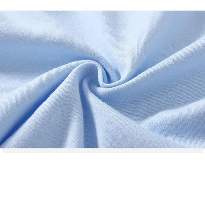 Soft blue fabric texture suitable for making a white cotton baby bodysuit