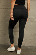LuckeLAdybug LLC Black Leggings with a wide waistband for comfort and style