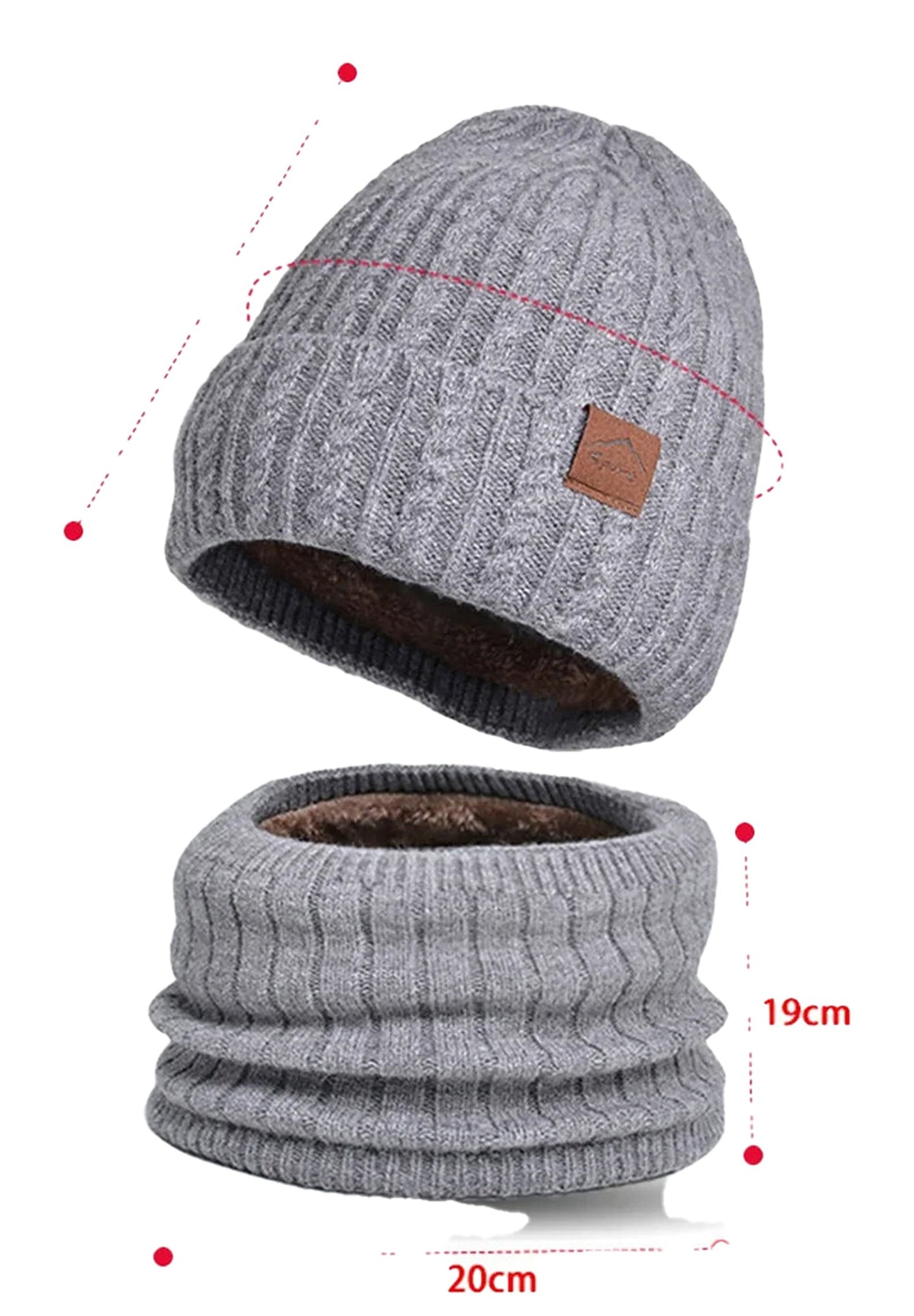 Cozy grey winter beanie hat men women made with soft ribbed fabric for warmth and style