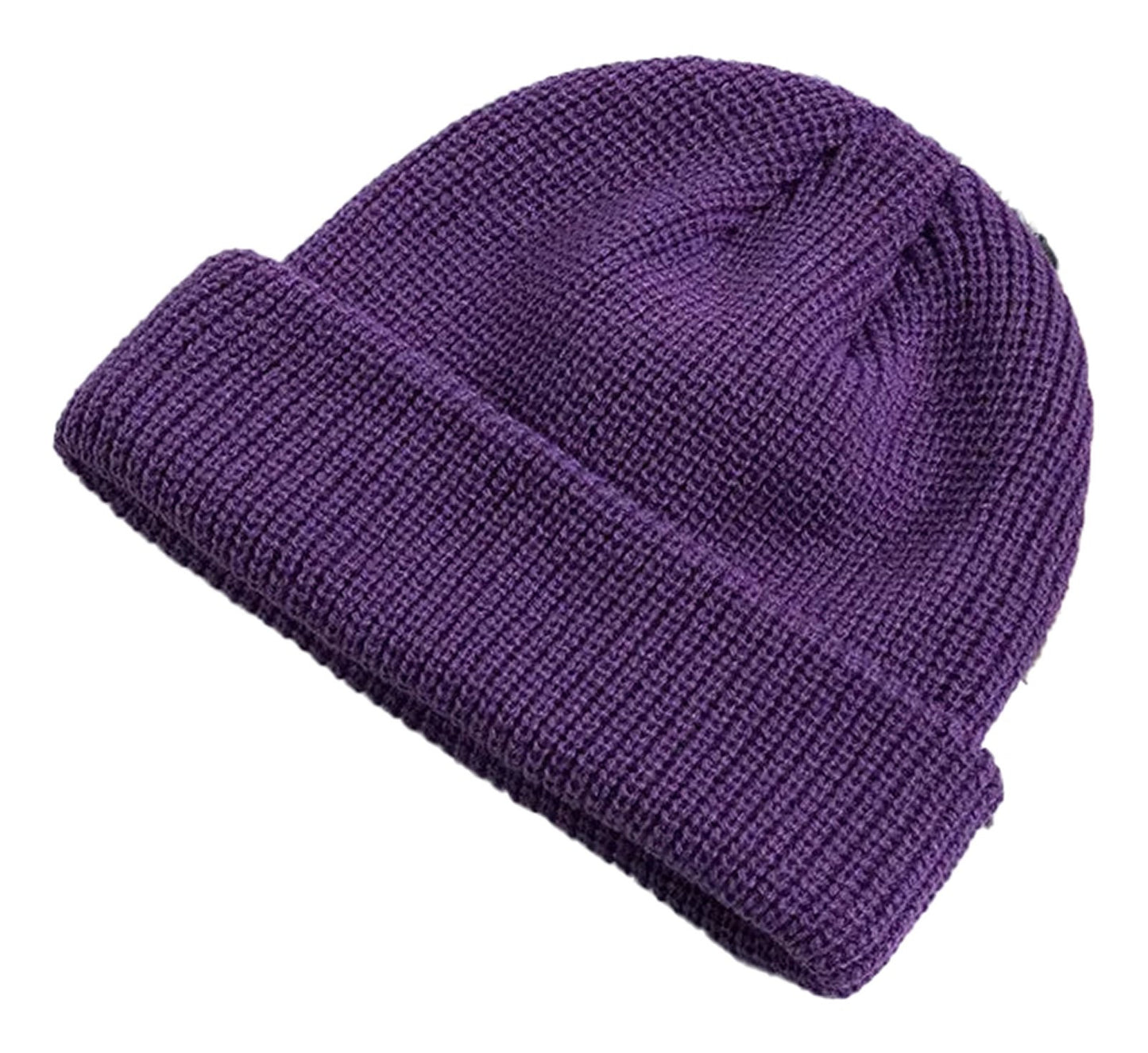 LuckeLadybug LLC winter knitted balaclava hat in purple for warmth and comfort during cold weather