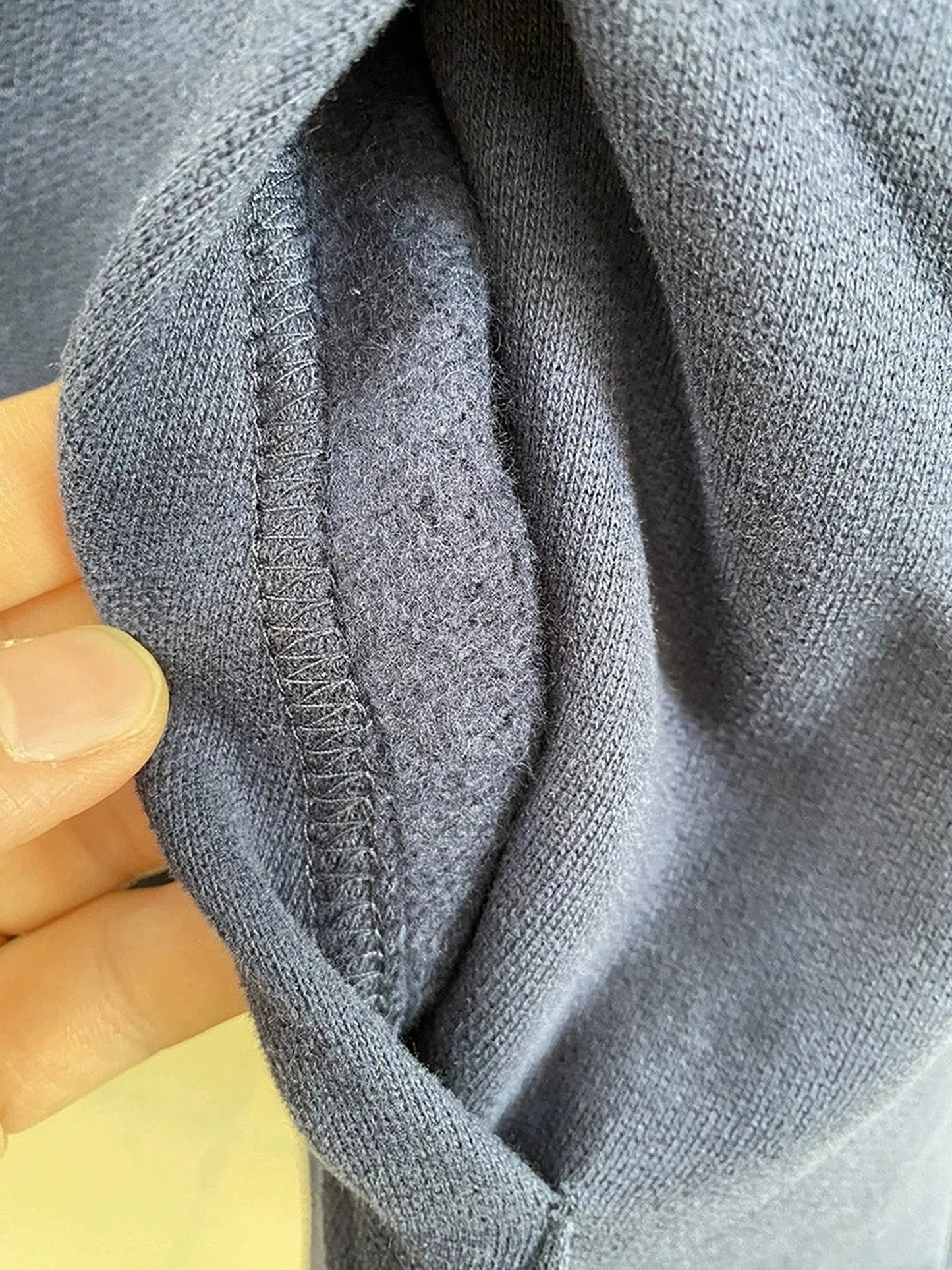 Close-up of warm lining in LuckeLadybug women's autumn hoodie 2024 with soft texture