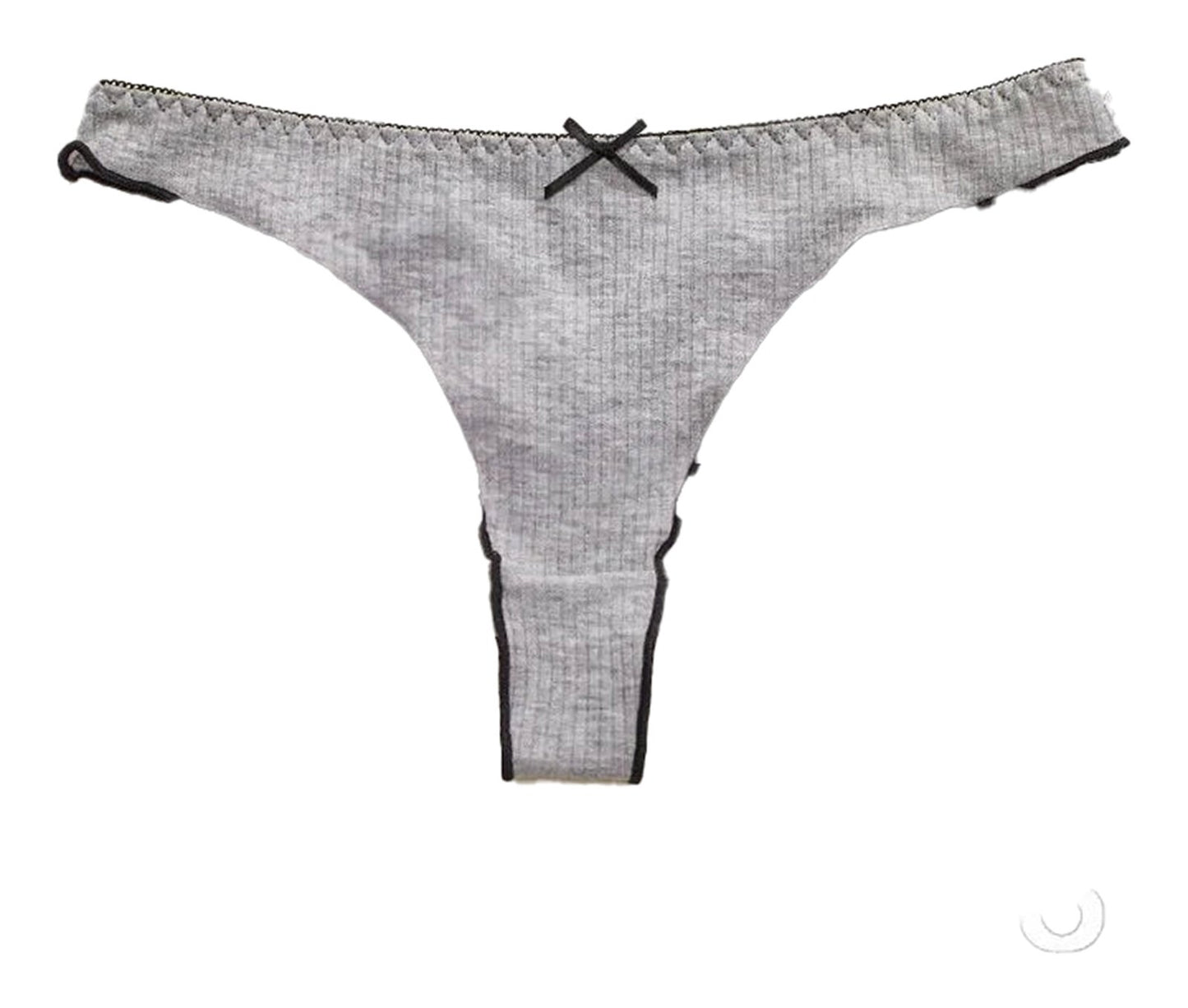 Model Wearing Women's Cotton Thong Panties Set of 5