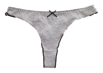 Detail of Women's Cotton Thong Panties Set of 5