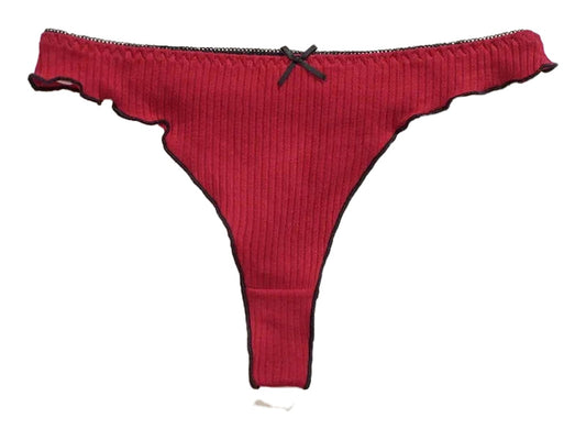 Packaging of Women's Cotton Thong Panties Set of 5