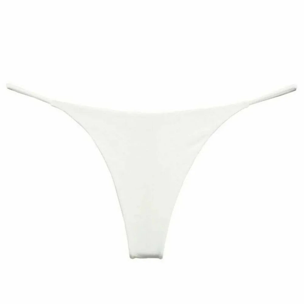 White seamless thong underwear for women designed for comfort and a smooth fit