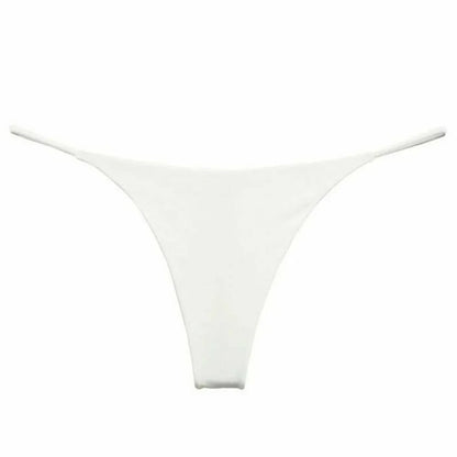 White seamless thong underwear for women designed for comfort and a smooth fit