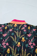 Floral Pattern Short Sleeve Women Blouse with Colorful Design for Spring and Summer Outfits