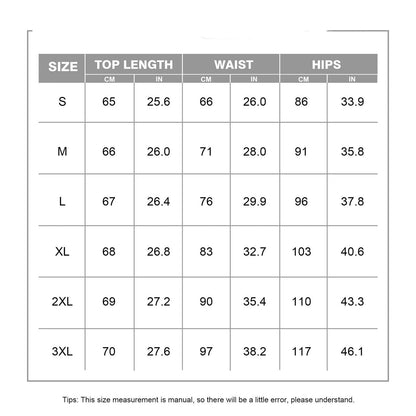 Size chart for LuckeLadybug LLC strapless bodycon dress for women with measurements for multiple sizes
