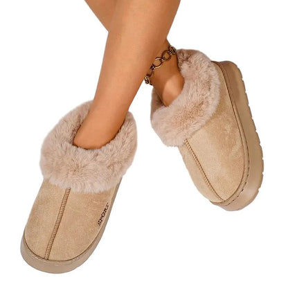 LuckeLadybug women's anti-slip snow boots with plush lining for warmth and comfort in winter