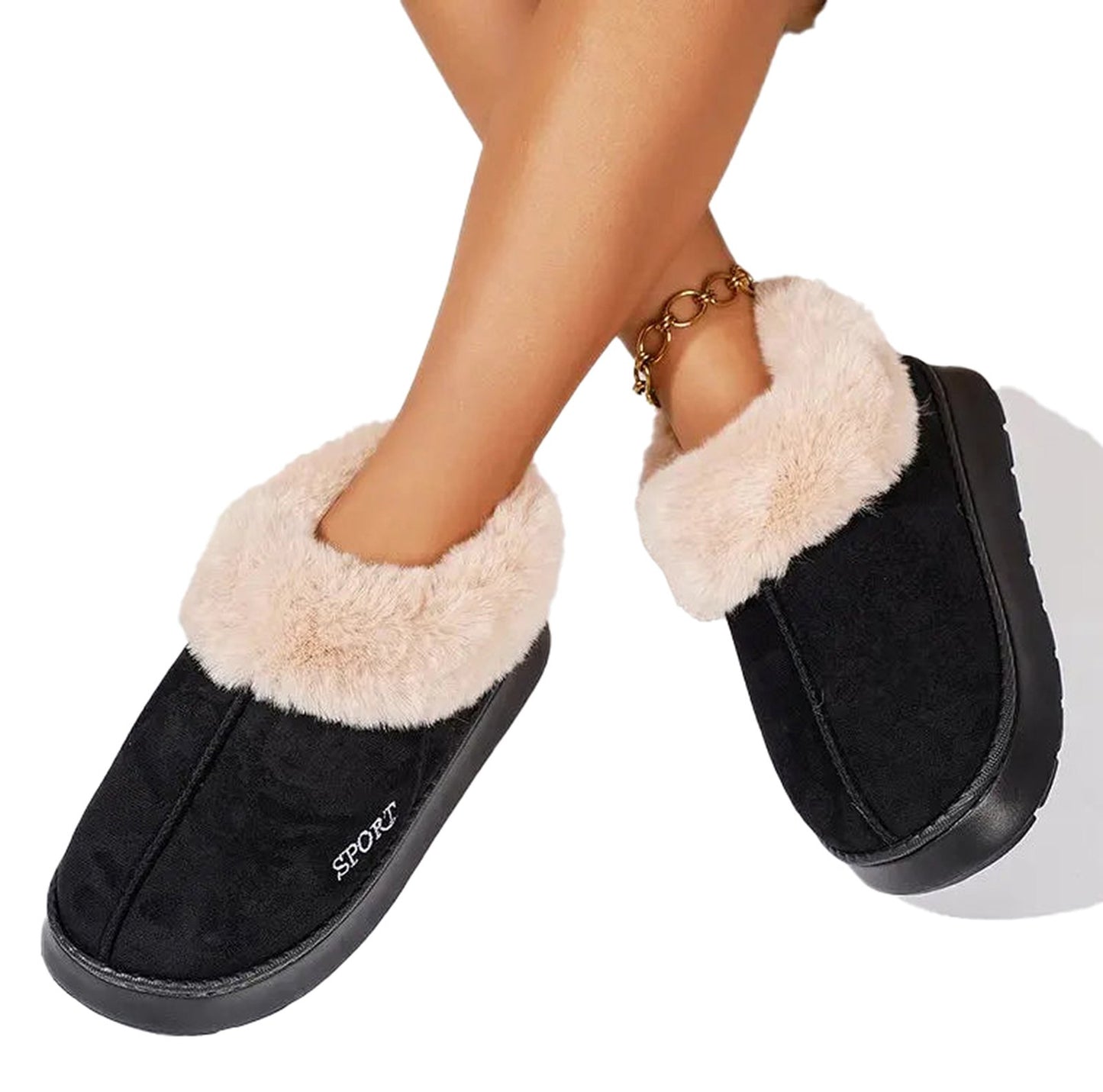 LuckeLadybug women's anti-slip snow boots with cozy fur lining for warmth and traction