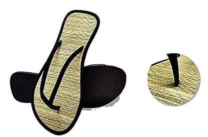 LuckeLadybug LLC women's bamboo flip flops with a stylish woven design for comfort and durability