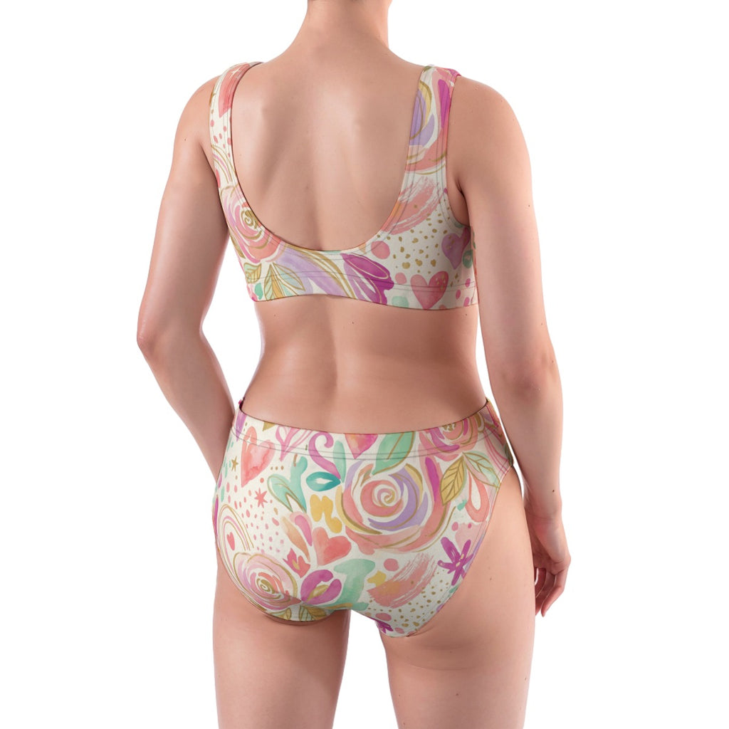 LuckeLadybug Bikini in Floral Design, Perfect for Women's Beachwear Dresses Styles