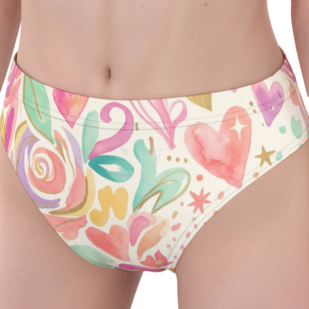 LuckeLadybug Women's Bikini with Colorful Floral Pattern, Perfect for Women's Beachwear Dresses