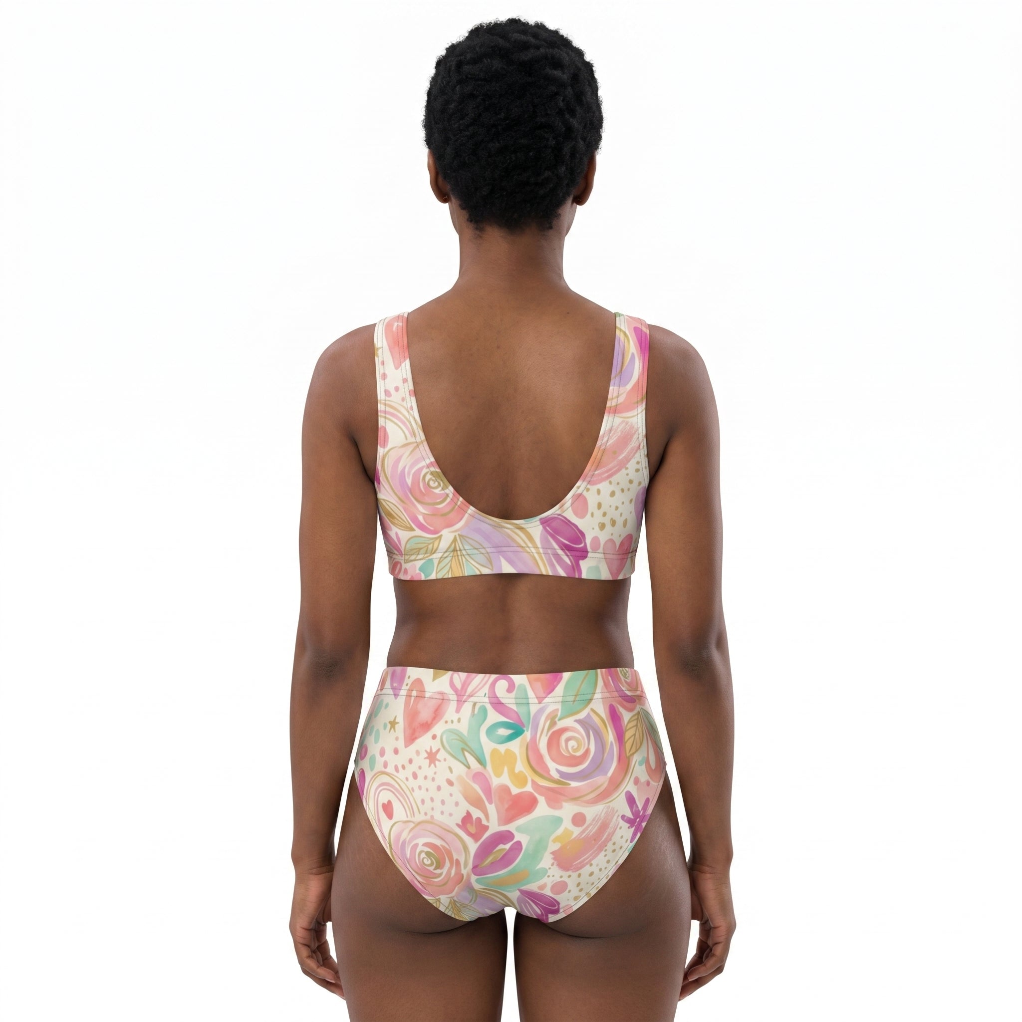 LuckeLadybug Women's Bikini in Floral Print, Perfect for Women's Beachwear Dresses