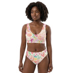 LuckeLadybug Women's Bikini Set with Vibrant Floral Design, Perfect for Women's Beachwear Dresses