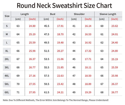 Womens Christmas tree sweatshirt size chart with measurements for comfortable fit options