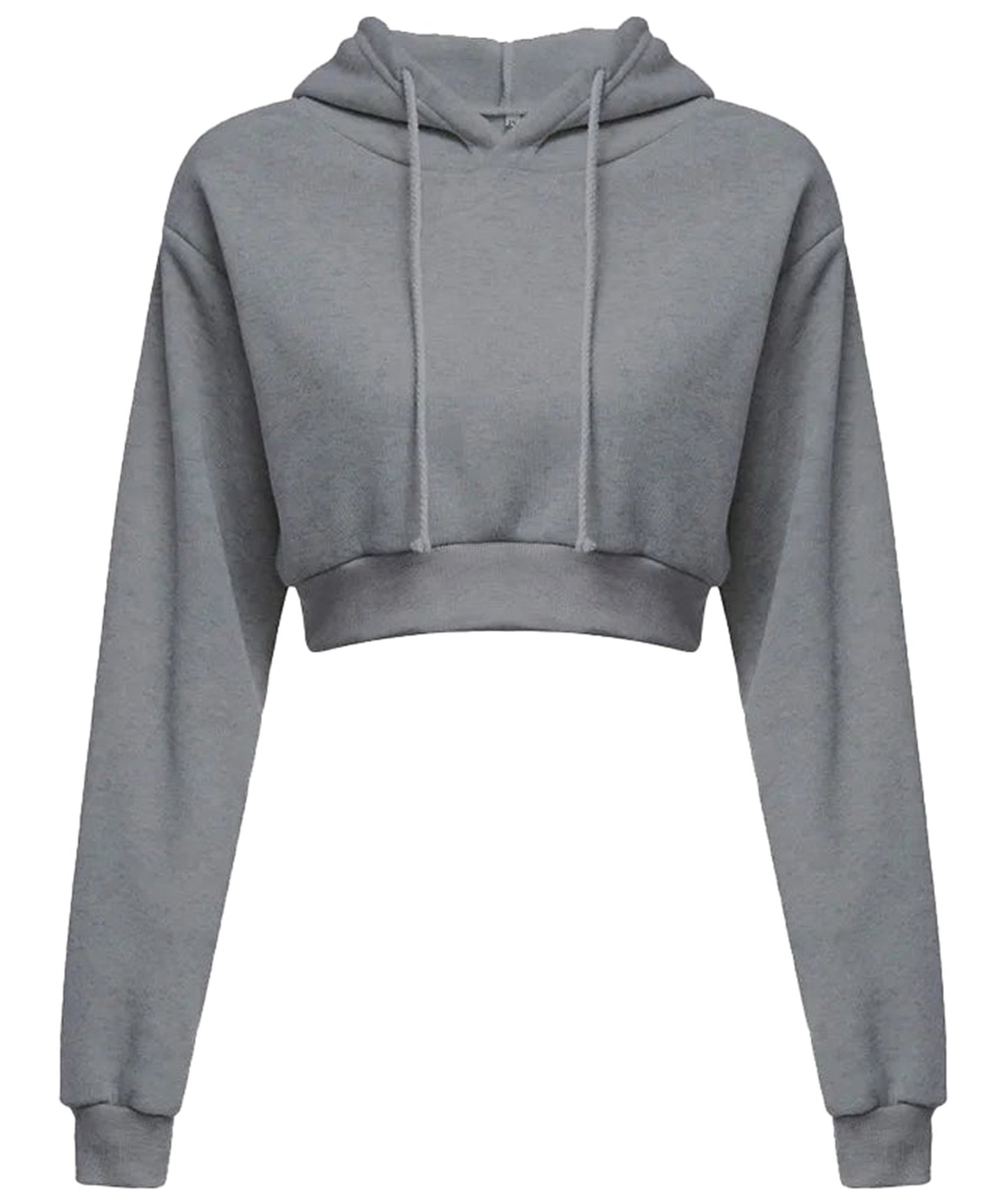 LuckeLadybug women's cropped hoodie sweatshirt in gray with a stylish cut and soft fabric