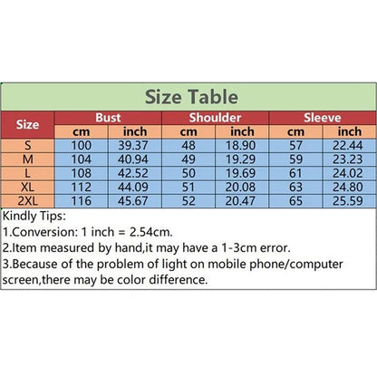 Size chart for women's cropped hoodie sweatshirt including bust, shoulder, and sleeve measurements