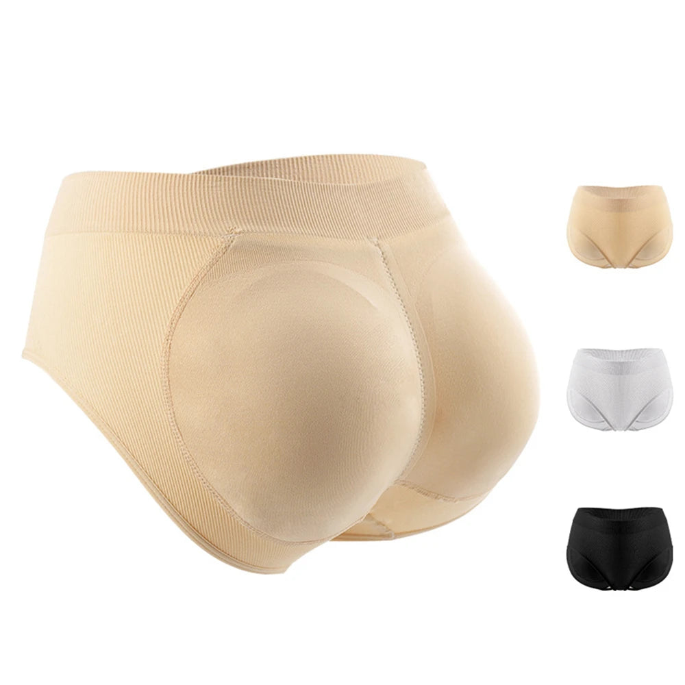 LuckeLadybug LLC women's hip lifting panties in beige with support for enhanced shape and comfort