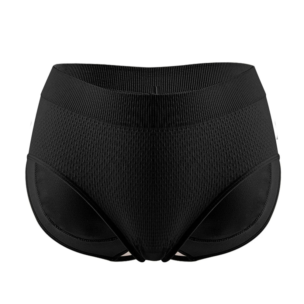 LuckeLadybug women's hip lifting panties in black with breathable fabric for comfort and style