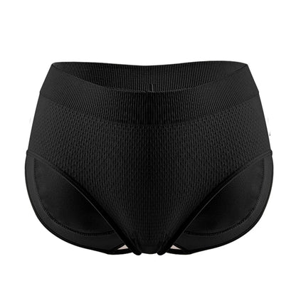 LuckeLadybug women's hip lifting panties in black with breathable fabric for comfort and style